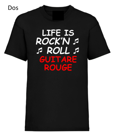 NEW ! LIFE IS ROCK’N ROLL GUITARE ROUGE NEW ! LIFE IS ROCK’N ROLL GUITARE ROUGE