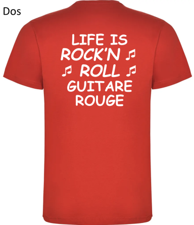 NEW ! LIFE IS ROCK’N ROLL GUITARE ROUGE NEW ! LIFE IS ROCK’N ROLL GUITARE ROUGE